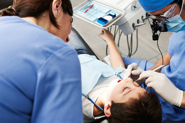 pediatric dental emergency child getting treatment for a pediatric dental emergency